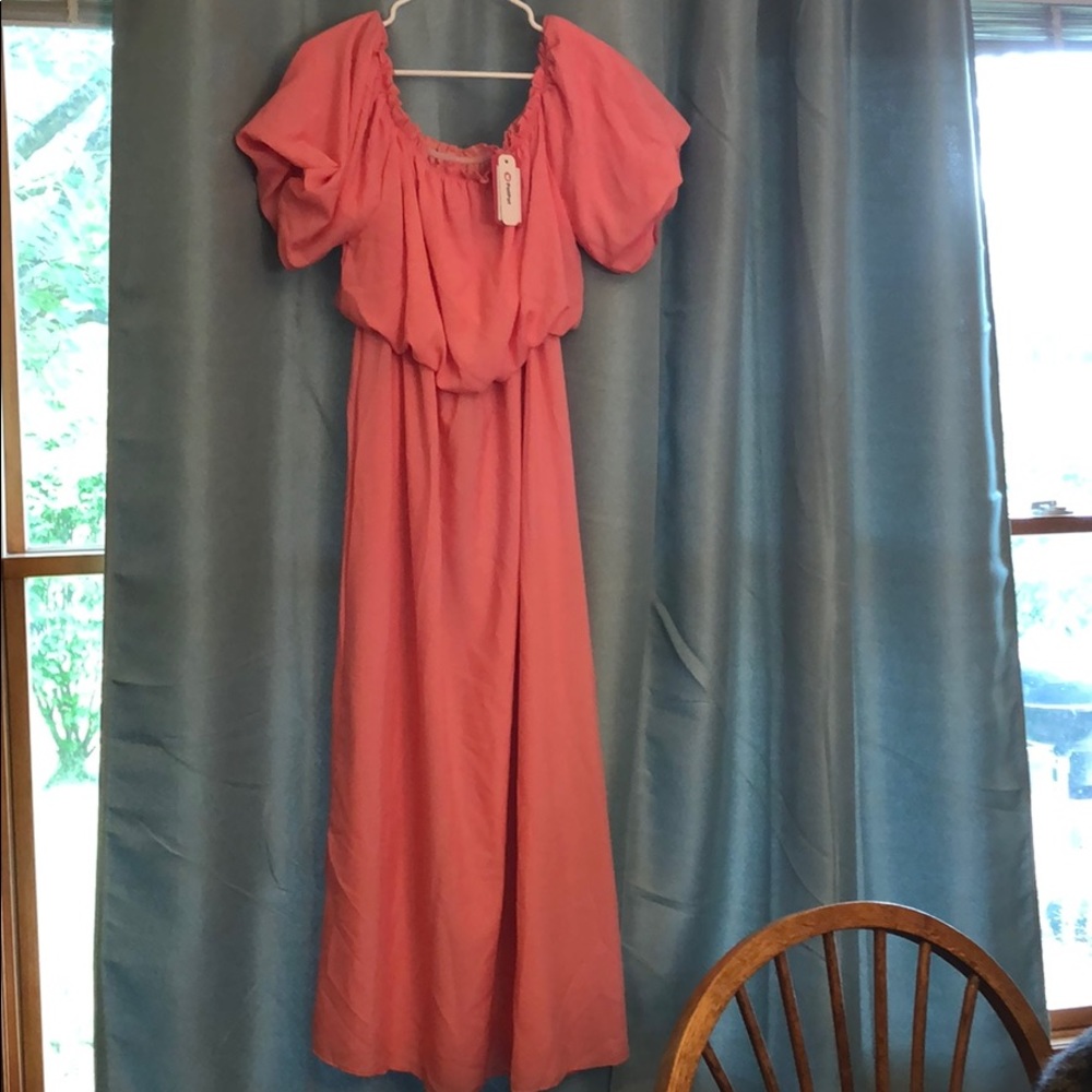 Off the shoulder Foley maxi dress
